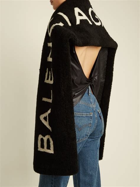 balenciaga shearling scarf.